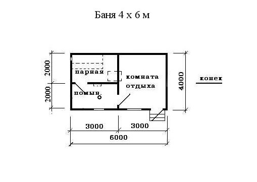 Баня 4 х 6 м
